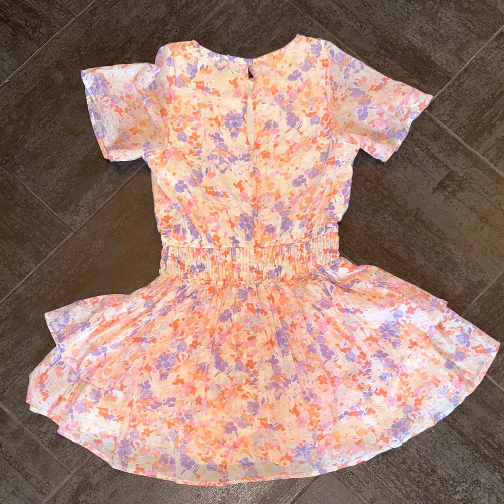 Abercrombie kids Girls Pink & Lavender Short Sleeve floral dress size 14 large - Picture 6 of 8
